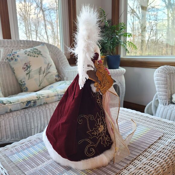 Vintage Heavenly Angel Christmas Tree Topper Or Shelf Sitter Holiday XMas Decor - Picture 9 of 10